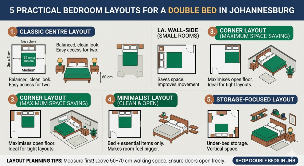 Multiple Bed Layout Double Bed Room Layout Ideas - The Bed Guy