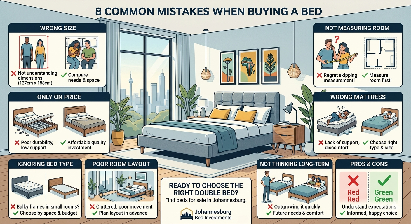 Image showing mistakes people make when choosing a double bed